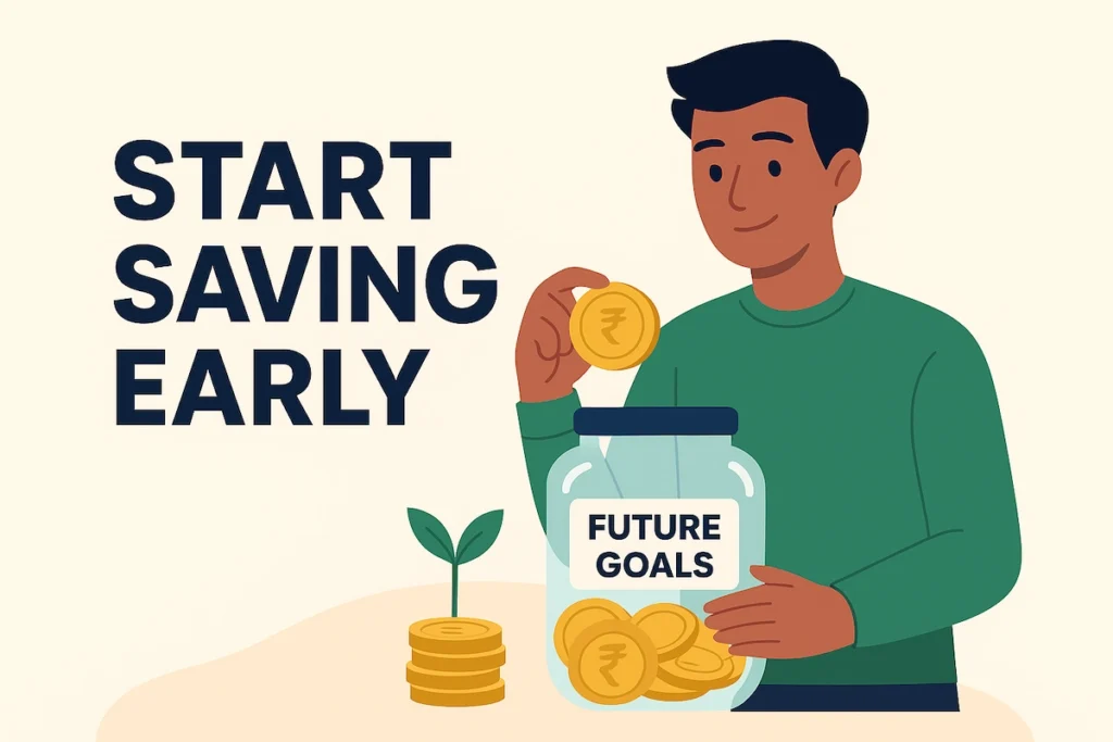 start-saving-early-20s-india Saving money early in your 20s India with a jar for future goals
